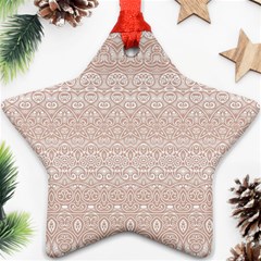 Boho Tan Lace Star Ornament (two Sides) by SpinnyChairDesigns