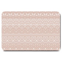 Boho Tan Lace Large Doormat  by SpinnyChairDesigns