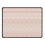 Boho Tan Lace Fleece Blanket (Small) 50 x40  Blanket Front