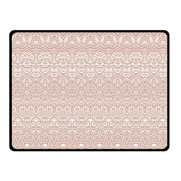 Boho Tan Lace Fleece Blanket (Small)