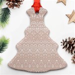 Boho Tan Lace Ornament (Christmas Tree)  Front