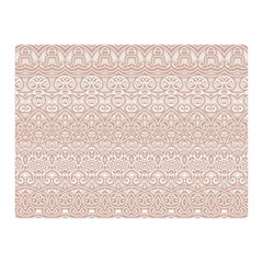 Boho Tan Lace Double Sided Flano Blanket (mini)  by SpinnyChairDesigns