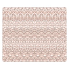 Boho Tan Lace Double Sided Flano Blanket (small)  by SpinnyChairDesigns