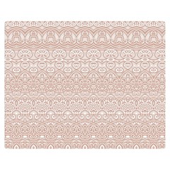 Boho Tan Lace Double Sided Flano Blanket (medium)  by SpinnyChairDesigns