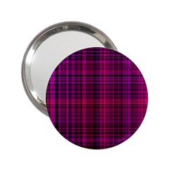 Fuchsia Madras Plaid 2 25  Handbag Mirrors by SpinnyChairDesigns