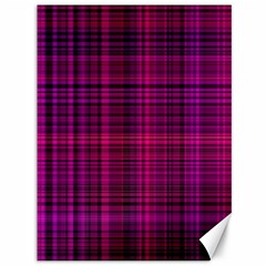 Fuchsia Madras Plaid Canvas 36  X 48  by SpinnyChairDesigns