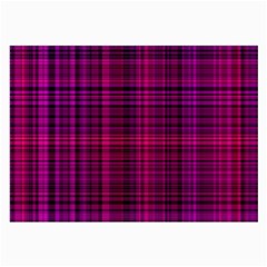 Fuchsia Madras Plaid Large Glasses Cloth by SpinnyChairDesigns