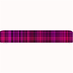 Fuchsia Madras Plaid Small Bar Mats by SpinnyChairDesigns