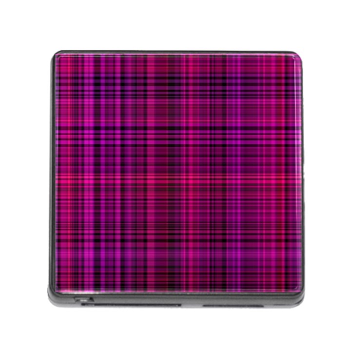 Fuchsia Madras Plaid Memory Card Reader (Square 5 Slot)