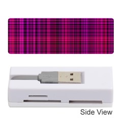 Fuchsia Madras Plaid Memory Card Reader (stick) by SpinnyChairDesigns