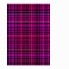 Fuchsia Madras Plaid Small Garden Flag (two Sides) by SpinnyChairDesigns