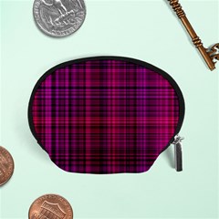 Fuchsia Madras Plaid Accessory Pouch (small) by SpinnyChairDesigns