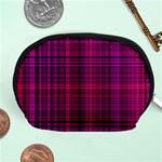 Fuchsia Madras Plaid Accessory Pouch (Medium) Front