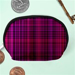 Fuchsia Madras Plaid Accessory Pouch (Medium) Back