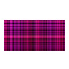 Fuchsia Madras Plaid Satin Wrap by SpinnyChairDesigns