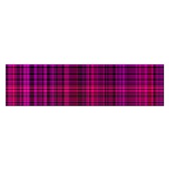 Fuchsia Madras Plaid Satin Scarf (oblong) by SpinnyChairDesigns