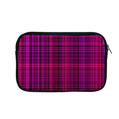 Fuchsia Madras Plaid Apple Macbook Pro 13  Zipper Case by SpinnyChairDesigns