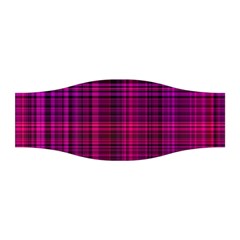 Fuchsia Madras Plaid Stretchable Headband by SpinnyChairDesigns