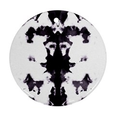 Rorschach Inkblot Pattern Ornament (round) by SpinnyChairDesigns