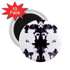 Rorschach Inkblot Pattern 2 25  Magnets (10 Pack)  by SpinnyChairDesigns