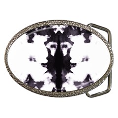 Rorschach Inkblot Pattern Belt Buckles by SpinnyChairDesigns