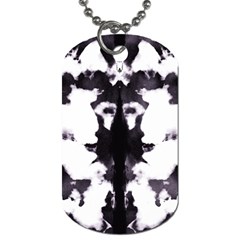 Rorschach Inkblot Pattern Dog Tag (one Side) by SpinnyChairDesigns