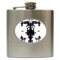 Rorschach Inkblot Pattern Hip Flask (6 Oz) by SpinnyChairDesigns