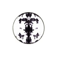 Rorschach Inkblot Pattern Hat Clip Ball Marker by SpinnyChairDesigns