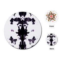 Rorschach Inkblot Pattern Playing Cards Single Design (round) by SpinnyChairDesigns