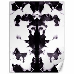 Rorschach Inkblot Pattern Canvas 12  X 16  by SpinnyChairDesigns