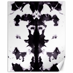 Rorschach Inkblot Pattern Canvas 11  X 14  by SpinnyChairDesigns