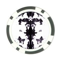 Rorschach Inkblot Pattern Poker Chip Card Guard by SpinnyChairDesigns