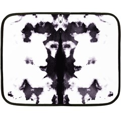 Rorschach Inkblot Pattern Double Sided Fleece Blanket (mini)  by SpinnyChairDesigns