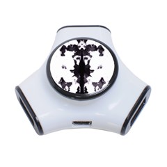 Rorschach Inkblot Pattern 3-port Usb Hub by SpinnyChairDesigns