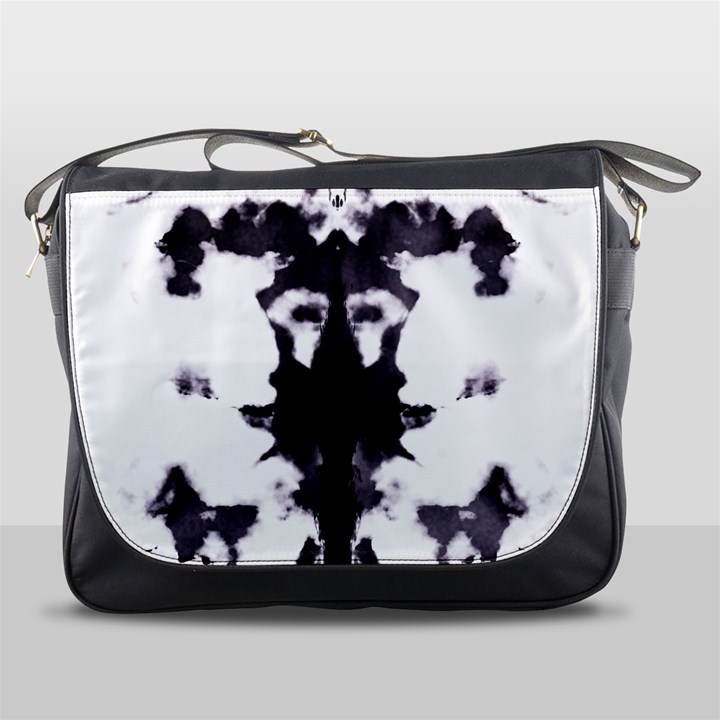 Rorschach Inkblot Pattern Messenger Bag