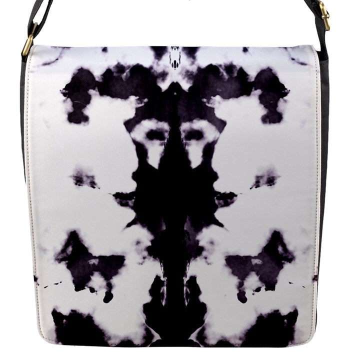 Rorschach Inkblot Pattern Flap Closure Messenger Bag (S)