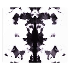 Rorschach Inkblot Pattern Double Sided Flano Blanket (small)  by SpinnyChairDesigns