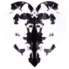 Rorschach Inkblot Pattern Wooden Puzzle Heart by SpinnyChairDesigns