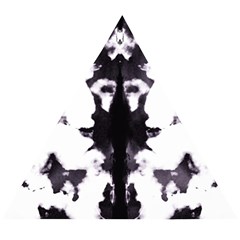 Rorschach Inkblot Pattern Wooden Puzzle Triangle by SpinnyChairDesigns