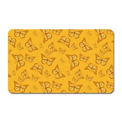 Mustard Yellow Monarch Butterflies Magnet (rectangular) by SpinnyChairDesigns