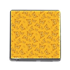 Mustard Yellow Monarch Butterflies Memory Card Reader (square 5 Slot) by SpinnyChairDesigns