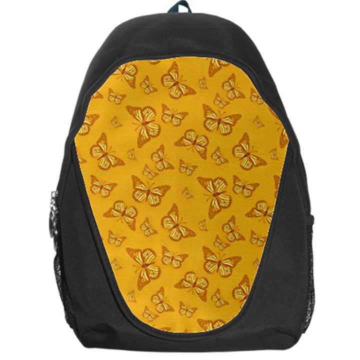 Mustard Yellow Monarch Butterflies Backpack Bag