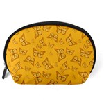 Mustard Yellow Monarch Butterflies Accessory Pouch (Large) Back