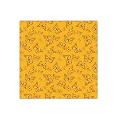 Mustard Yellow Monarch Butterflies Satin Bandana Scarf by SpinnyChairDesigns