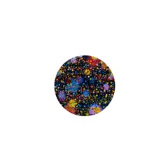 Abstract Paint Splatters 1  Mini Buttons by SpinnyChairDesigns