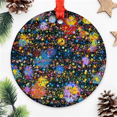 Abstract Paint Splatters Ornament (round) by SpinnyChairDesigns