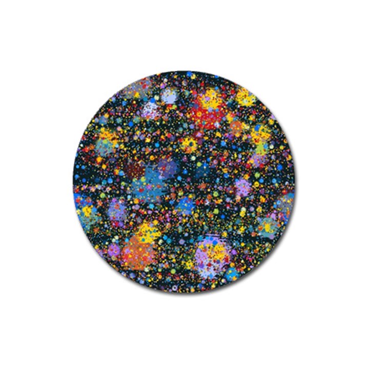 Abstract Paint Splatters Magnet 3  (Round)