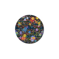 Abstract Paint Splatters Golf Ball Marker by SpinnyChairDesigns