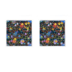 Abstract Paint Splatters Cufflinks (square) by SpinnyChairDesigns