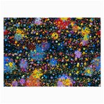 Abstract Paint Splatters Large Glasses Cloth Front